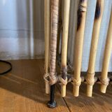 Pair of bamboo and canvas lamps year 70-80