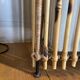 Paire de lampes bambou et toile année 70-80