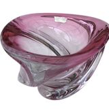 Vase Wave Val-Saint-Lambert ruby submerged design Delvenne 1950
