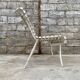 Old vintage garden bench with 2 wooden place, 1950s