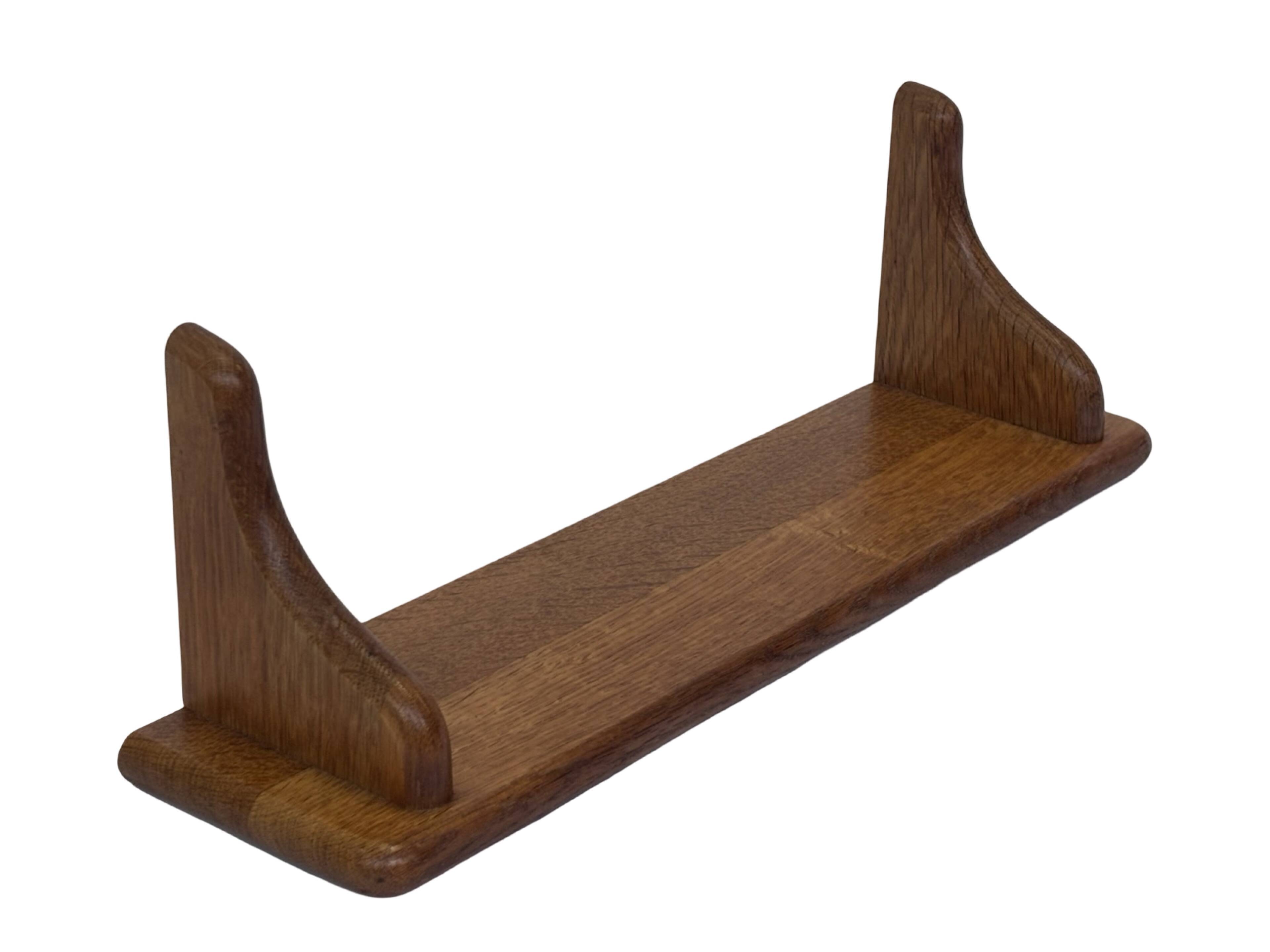Vintage book shelf wall rack 1970s wood minimalist design