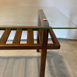 Scandinavian glass and teak table