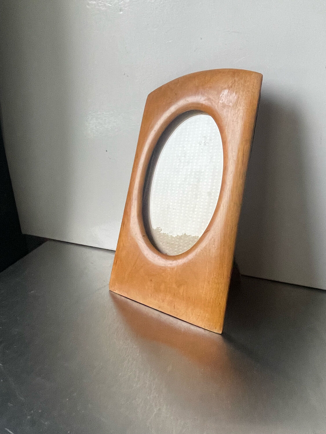 Antique  art nouveau birch wooden frame measurements 22 cm x 13 cm