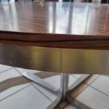 Vintage formica table with chrome leg and extension