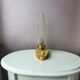 Art Deco France bedside lamp, brass with glass shade, '30s