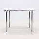 Italian Modern Chrome and Smoked Glass Round Dining Table 1970s