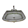 Porcelain of Paris sink with column and faucet
