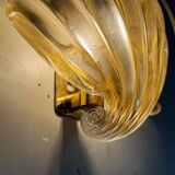 Venetian Wall Lamp in Gilded Murano Glass Circa 1980
