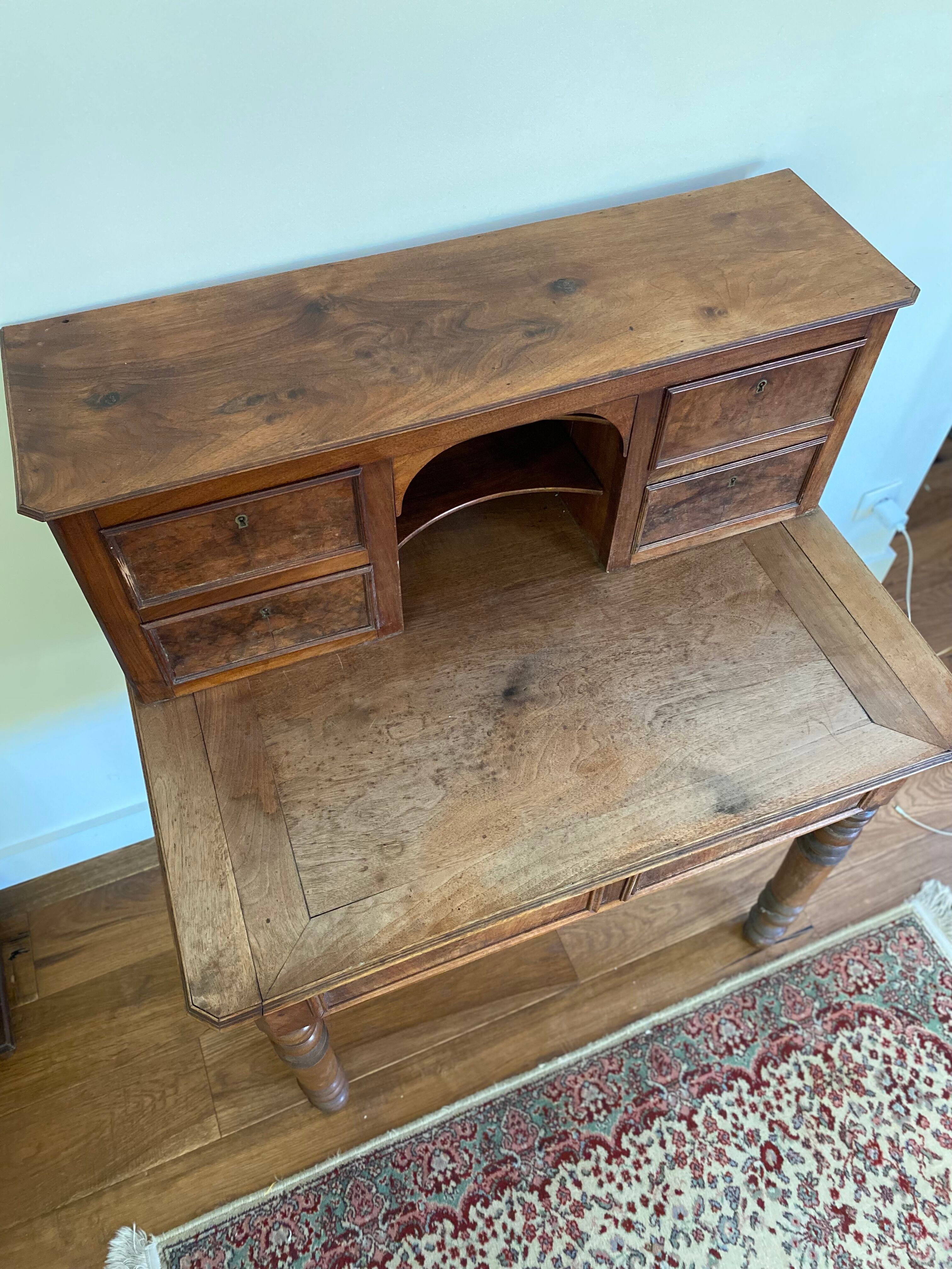 Vintage antique wooden desk