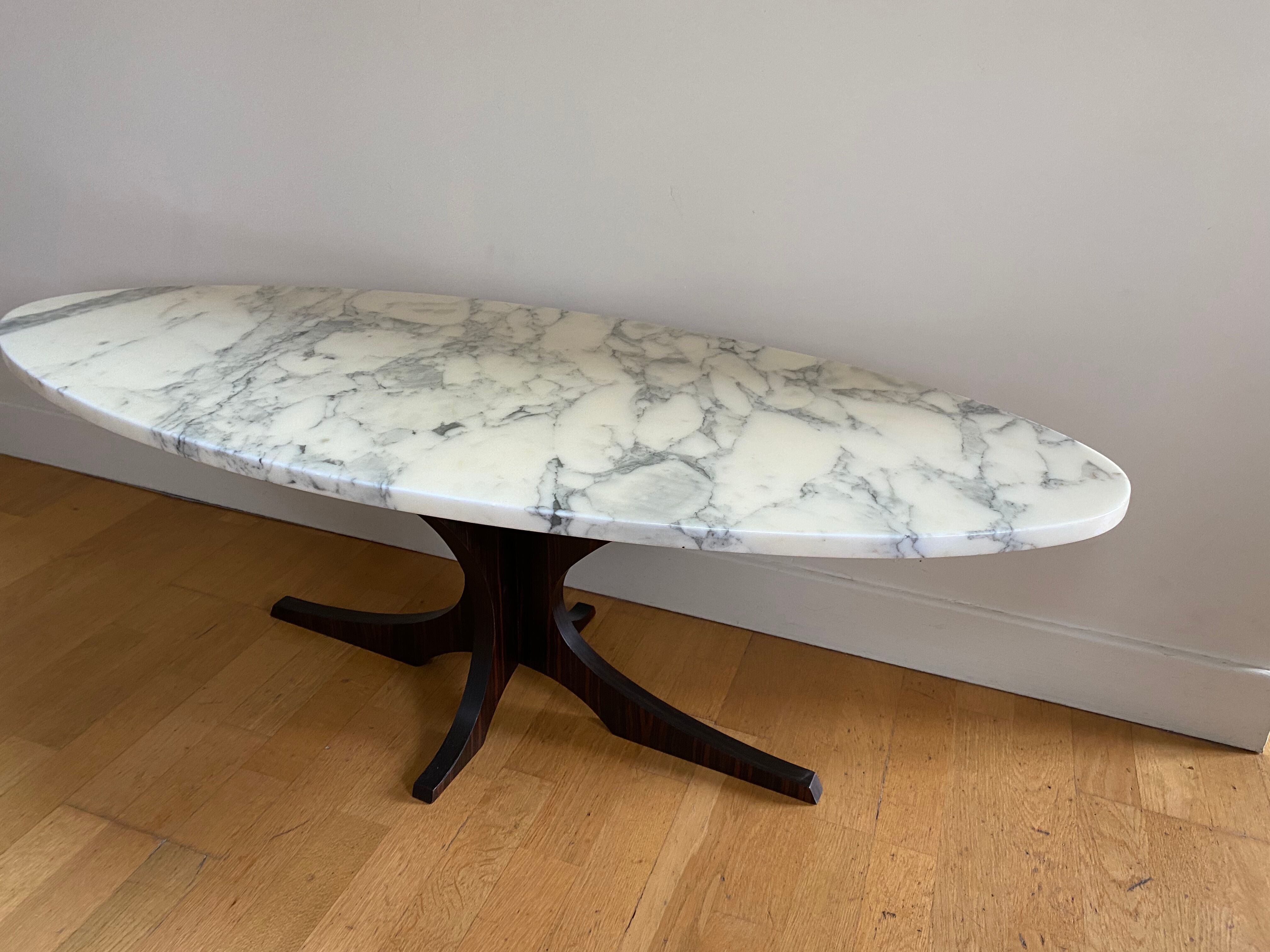 Coffee table with marble top