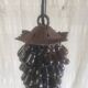 Amber Murano glass cluster pendant - mid 20th century