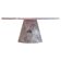 Unique pink marble cone coffee table.