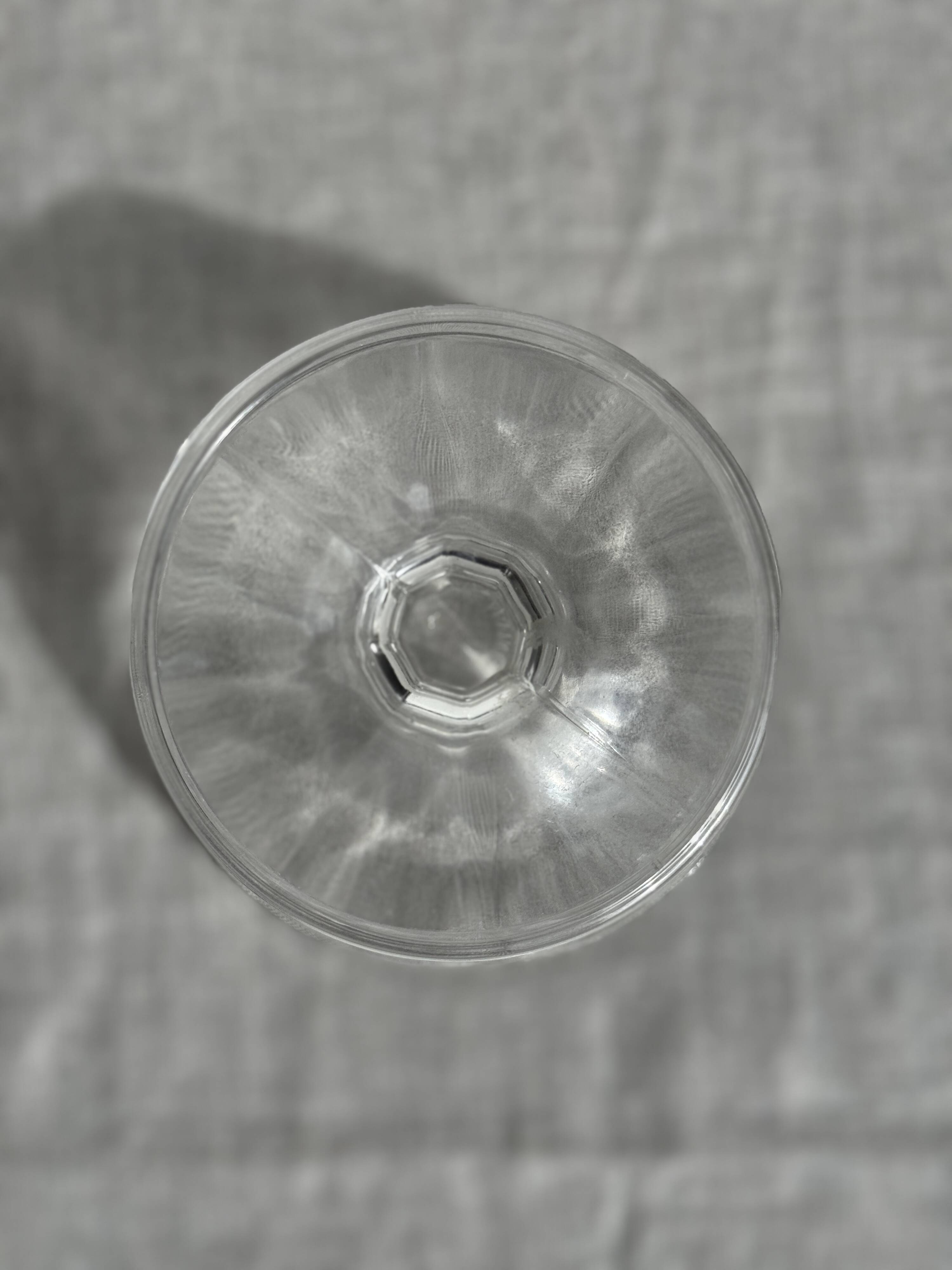 Set of 10 small vintage glass ice cream bowls.