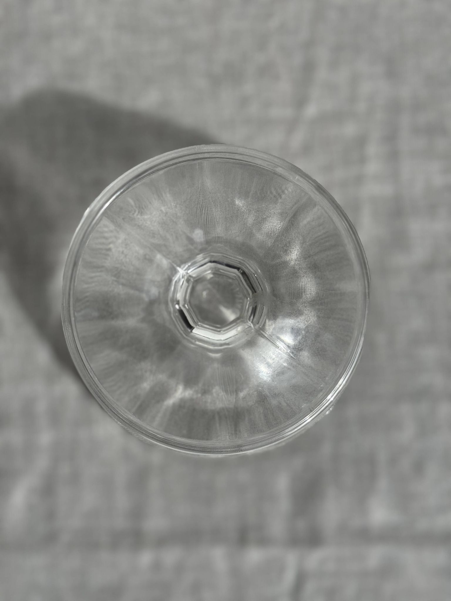 Set of 10 small vintage glass ice cream bowls.