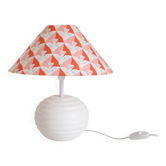 Table lamp, ceramic base and conical shade