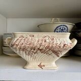 Brown ironstone soup tureen and vegetable dish