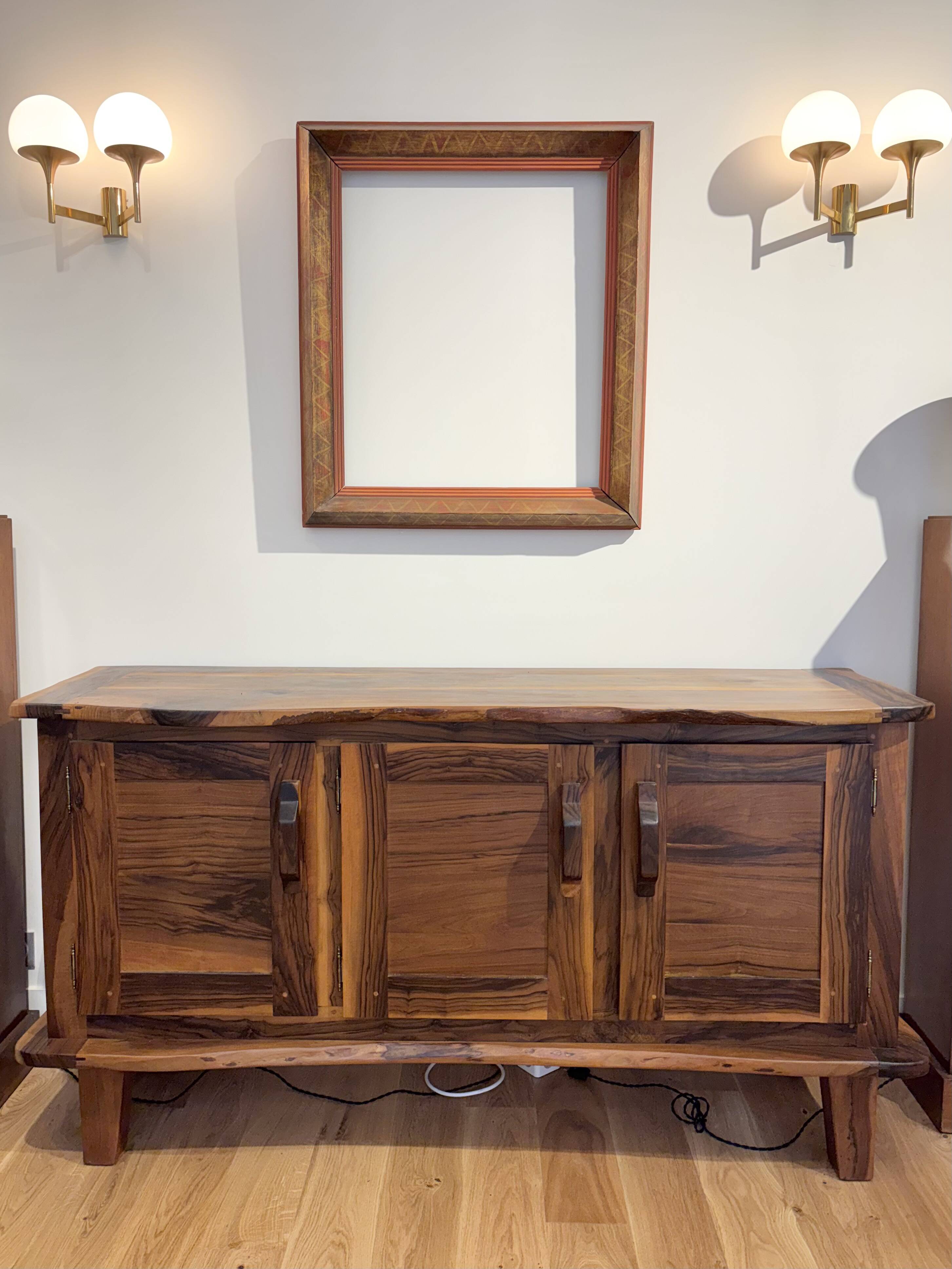 Brutalist enfilade in olive wood, 1952