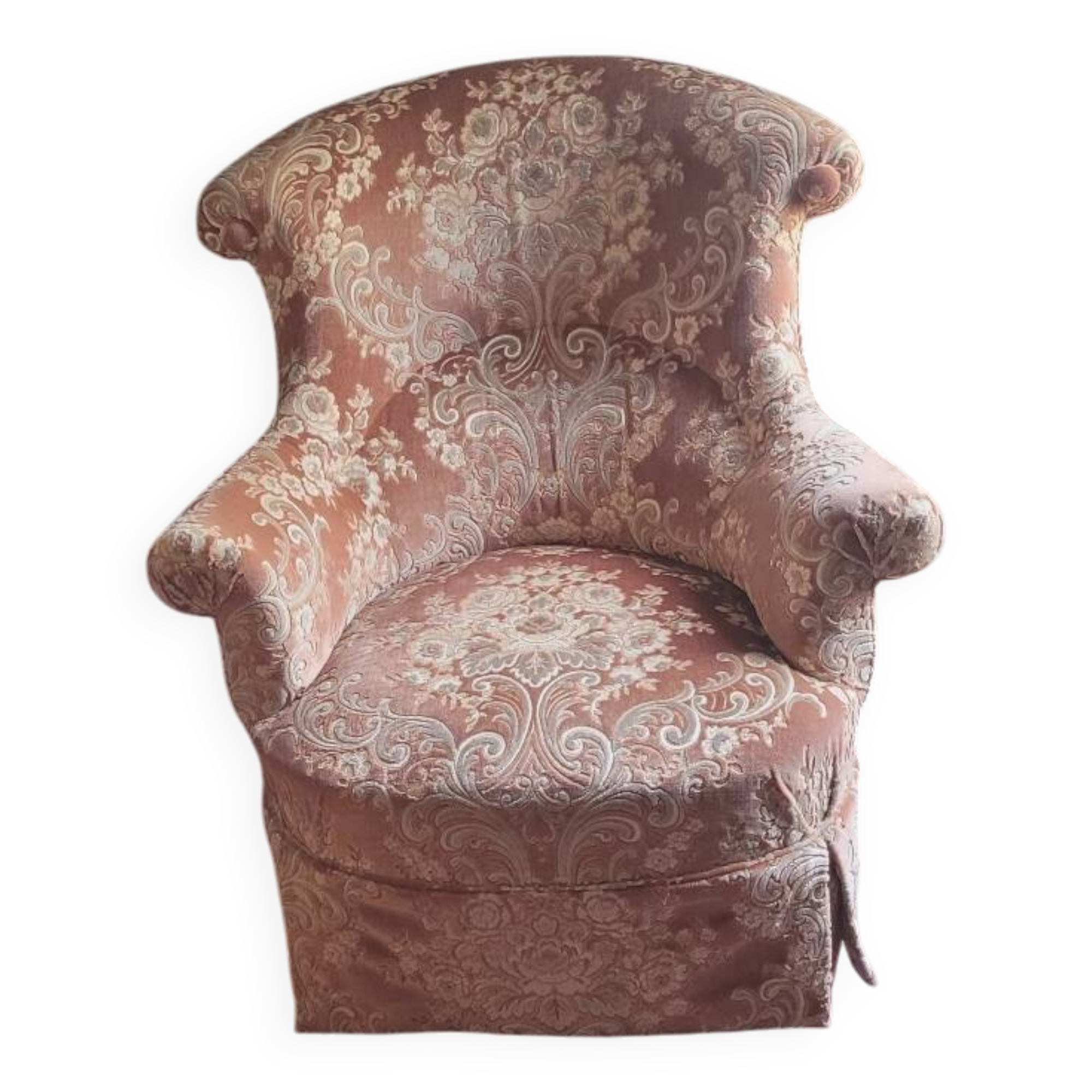 Velvet toad armchair