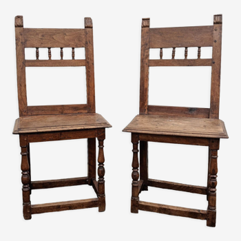 Pair of high chairs Spain seventeenth century