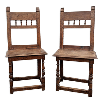 Pair of high chairs Spain seventeenth century