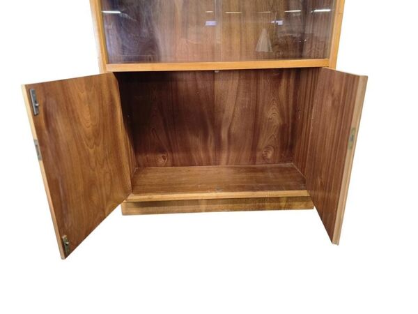 Vitrine/bibliothèque/bibliothèque vintage en bois