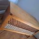 Large vintage rattan chest, retro wicker decoration