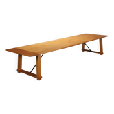 Antique oak and metal table, Italy, 20th century