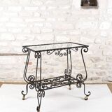 Wrought iron side table
