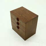 Meuble à tiroirs vintage en bois wengé 1960