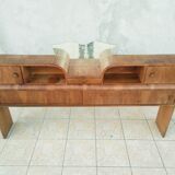 Art deco headboard in walnut bramble