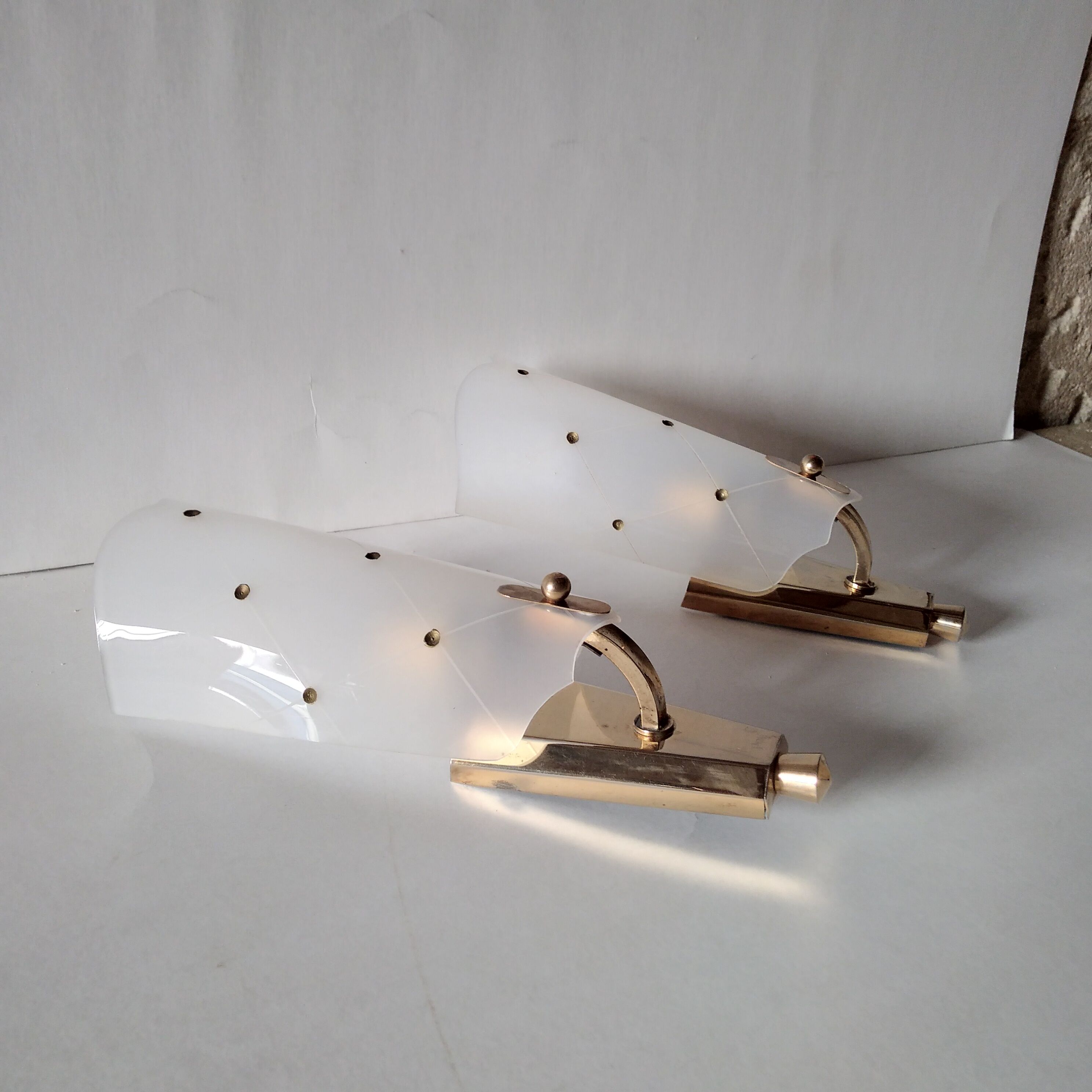 Pair of rockabilly wall lamps