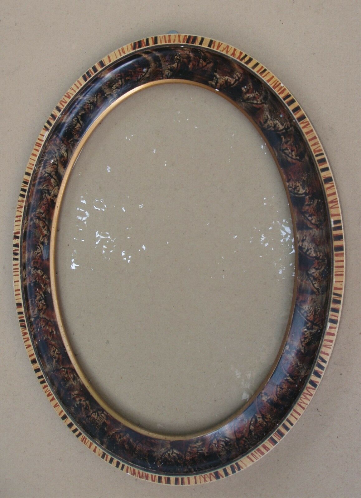 Beautiful old wooden oval frame - Art Deco 1920