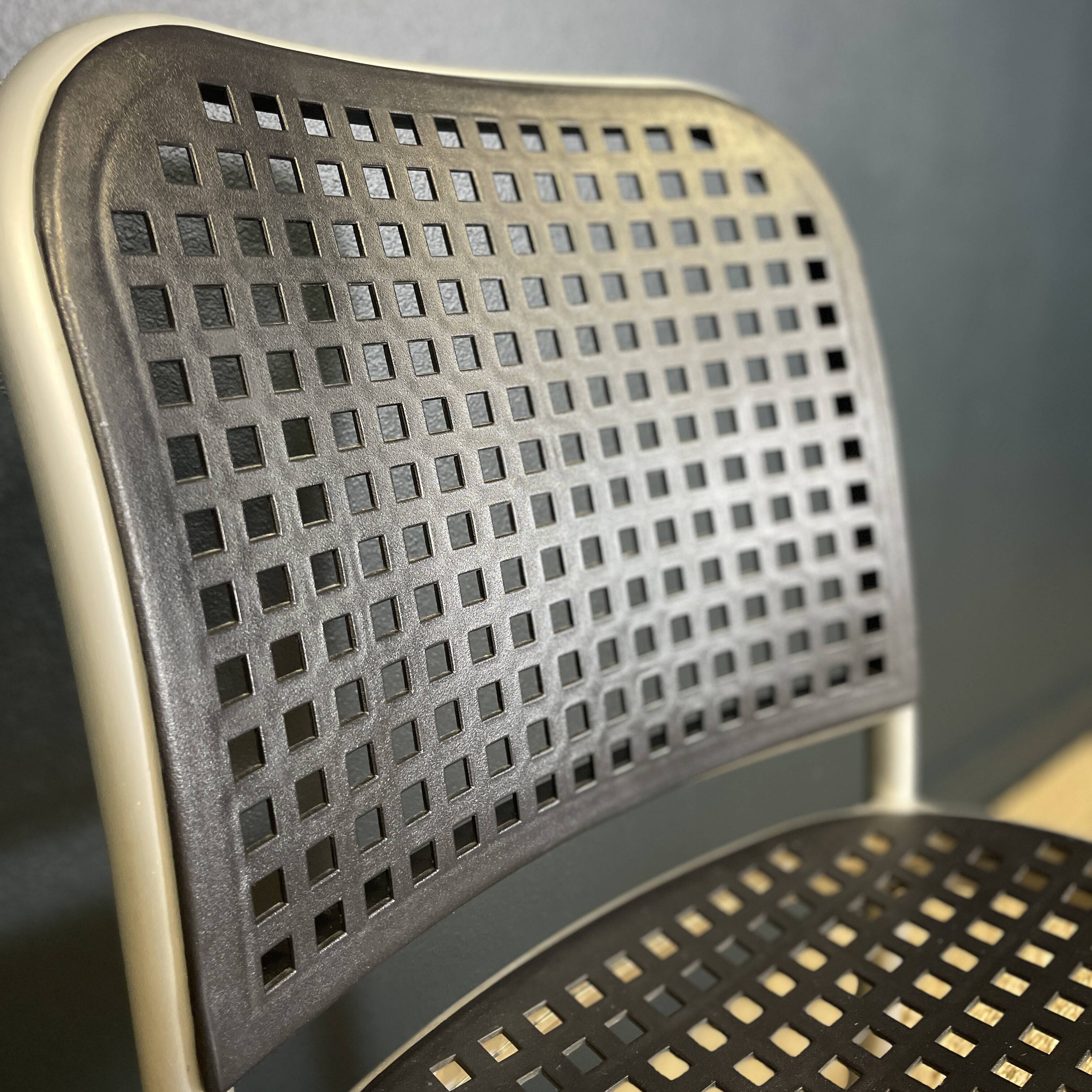 Set of 4 Silver chairs by Magistretti for Padova 1980 Italy