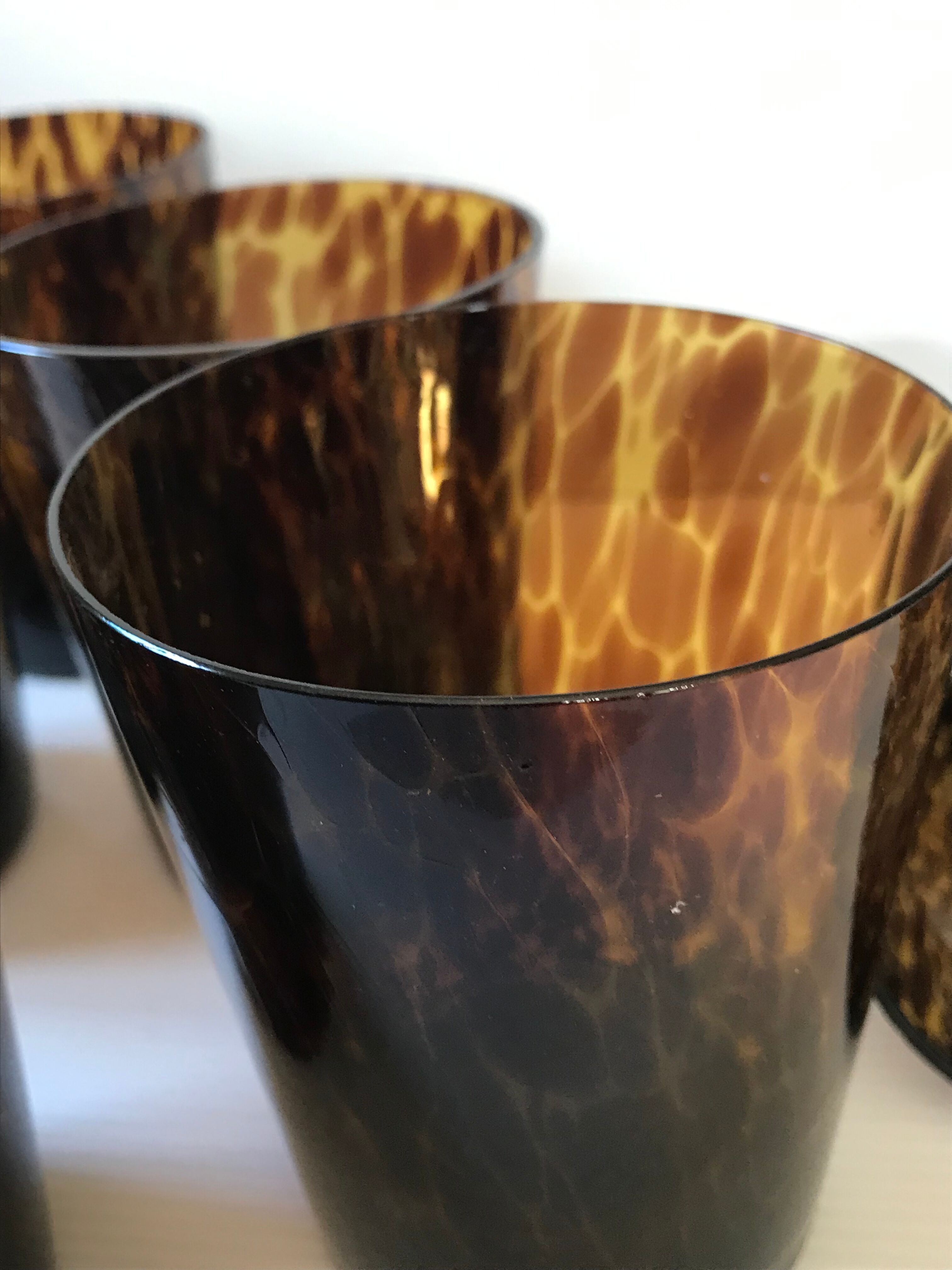 Six glasses tortoiseshells