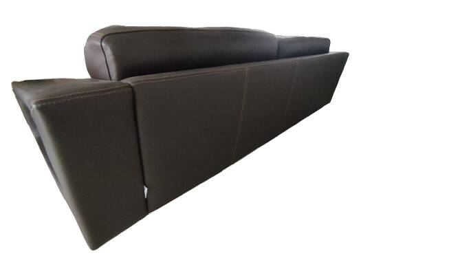 Leather lounge set – Steiner Paris – aluminium base – 1970s/1980s