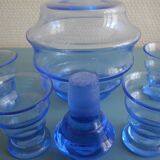 Liqueur service carafe crystal glasses bohemian crystal glasses