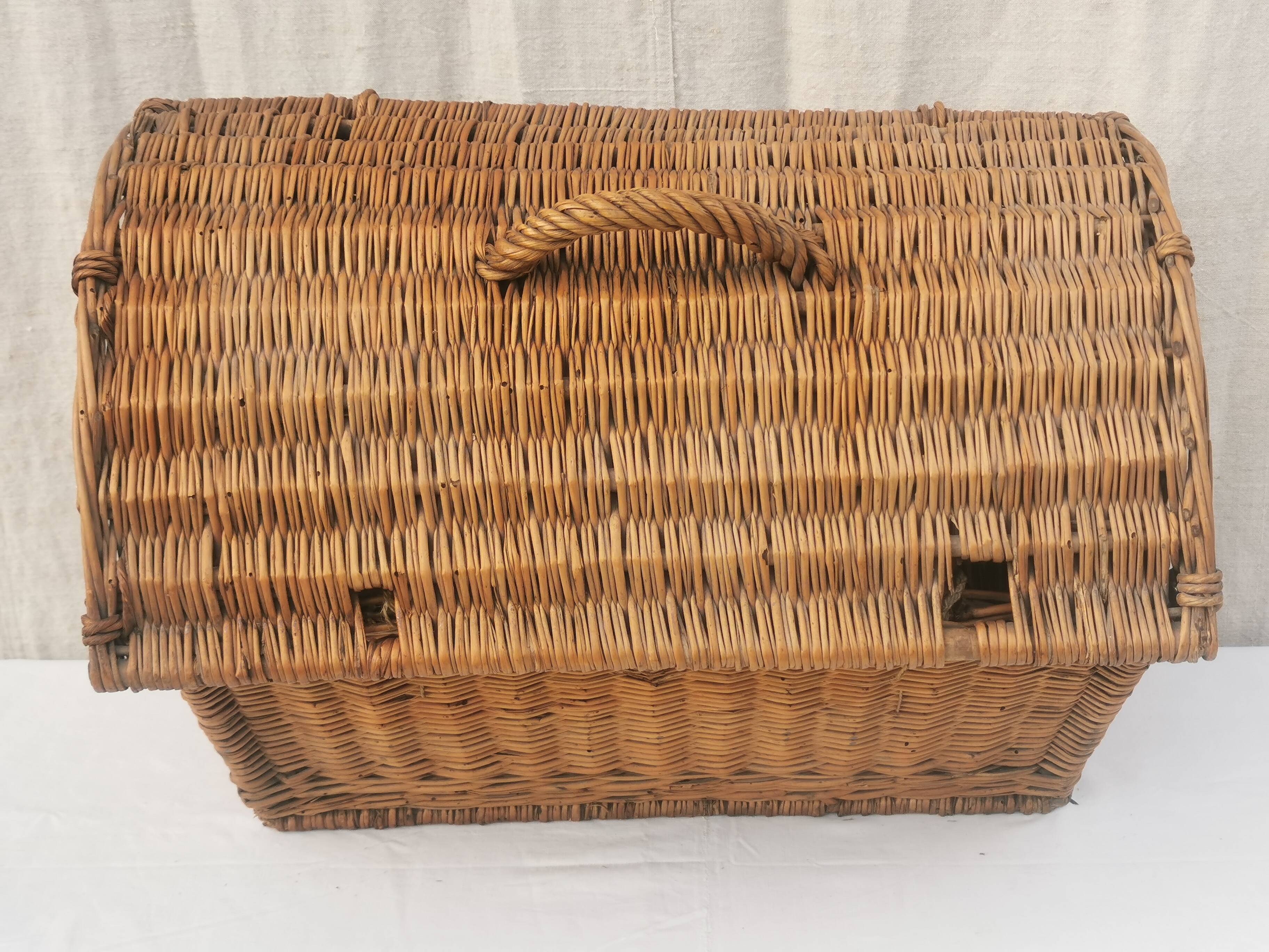 Large vintage wicker basket