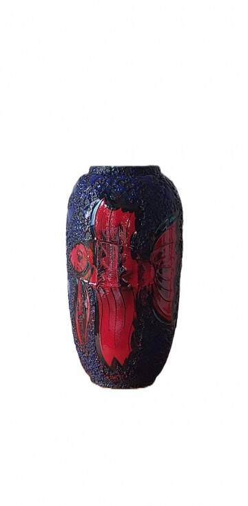 Fat Lava 'Fire Fish'Floor vase by Scheurich, 1970's