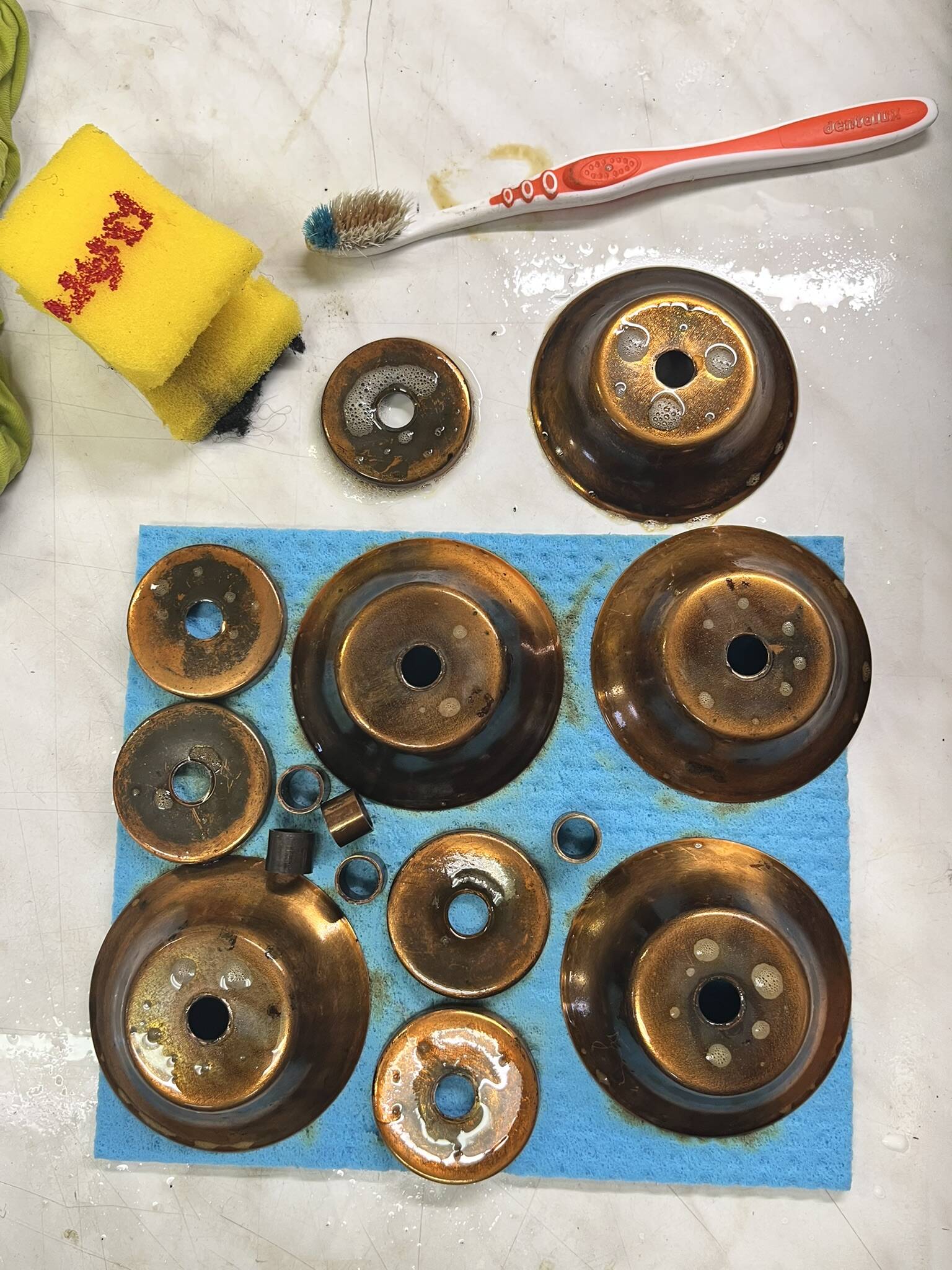 Vintage Copper Pendant Lamp / Hanging Light / Colonial Chandelier 1970's