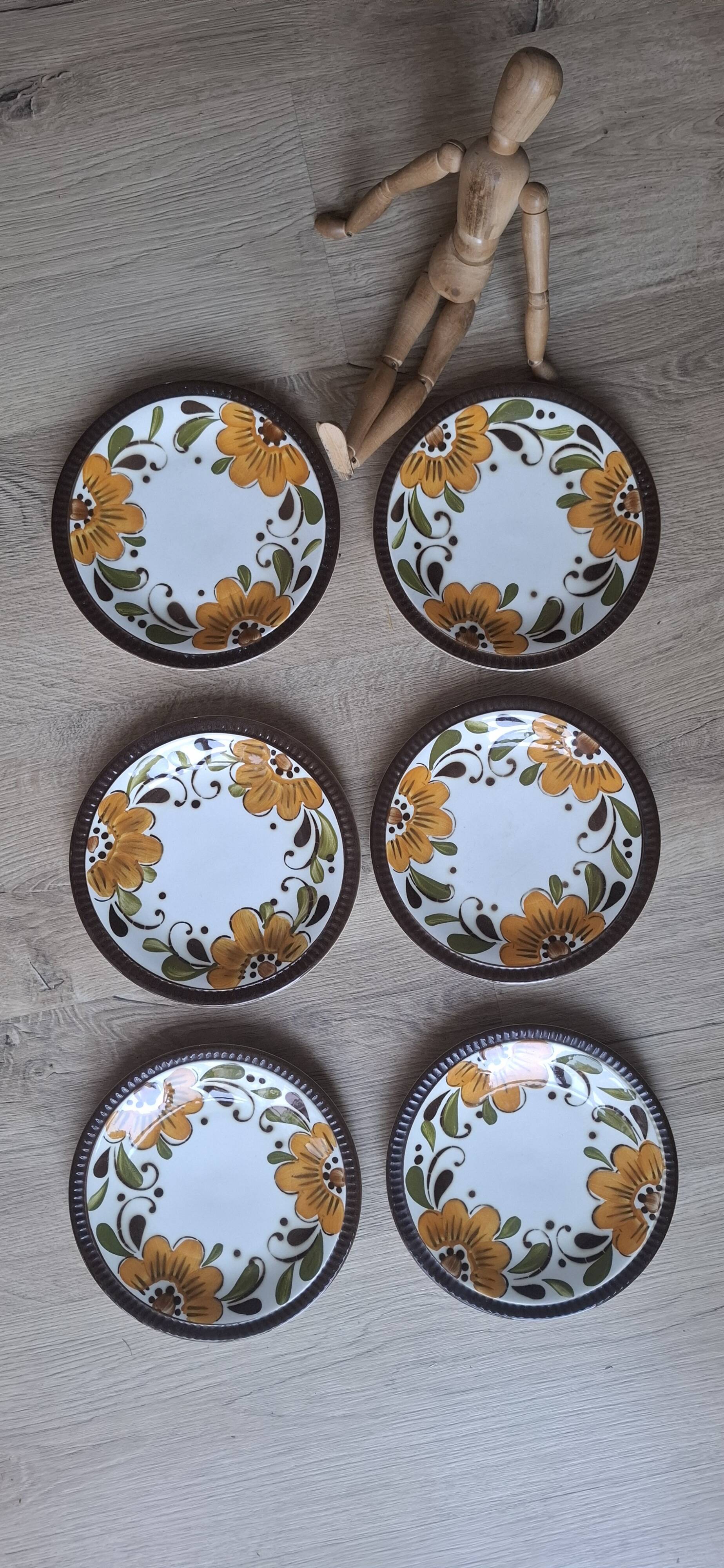 Set of 6 Paradisio dessert plates Boch 1966