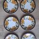 Set of 6 Paradisio dessert plates Boch 1966