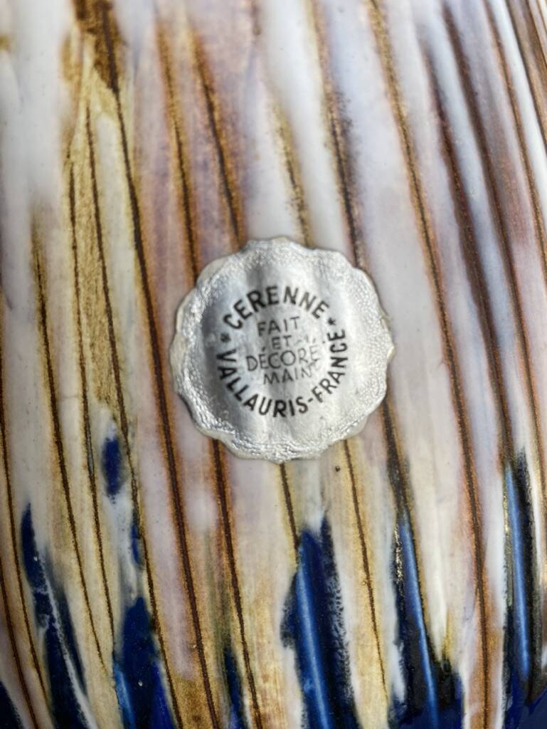 Vase signed workshop Cerenne - Ceramics of Vallauris - Entirely handmade