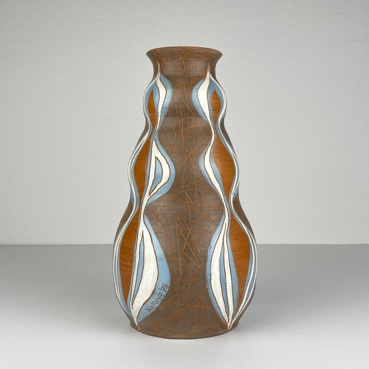Vintage ceramic vase, Italy, 1974