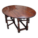 Antique large Gateleg table from the 16th century, oak with marquetry of a rose of the winds.