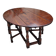 Antique large Gateleg table from the 16th century, oak with marquetry of a rose of the winds.