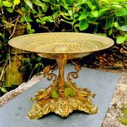Large brass fruit bowl in Neo-Renaissance style