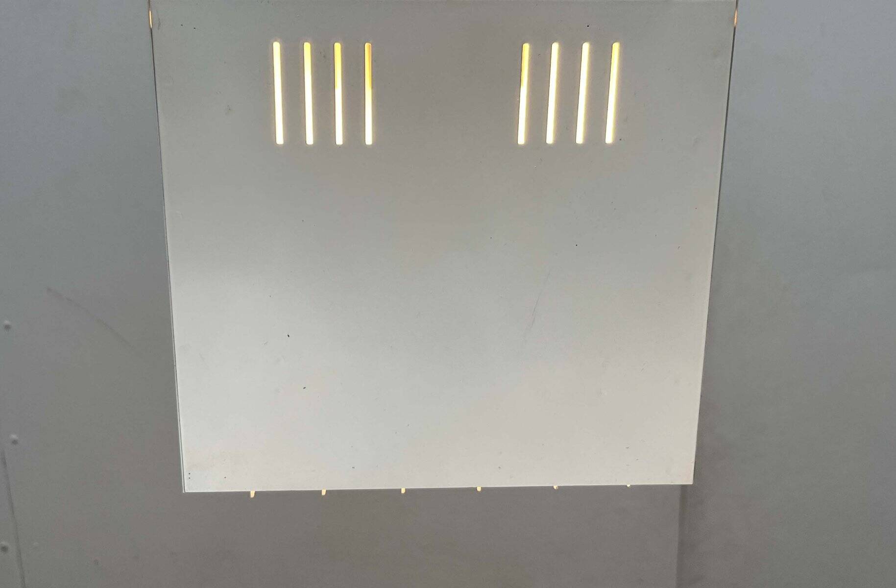 Modern minimalist cube ceiling light from the mid-century, Finland, 1960s.