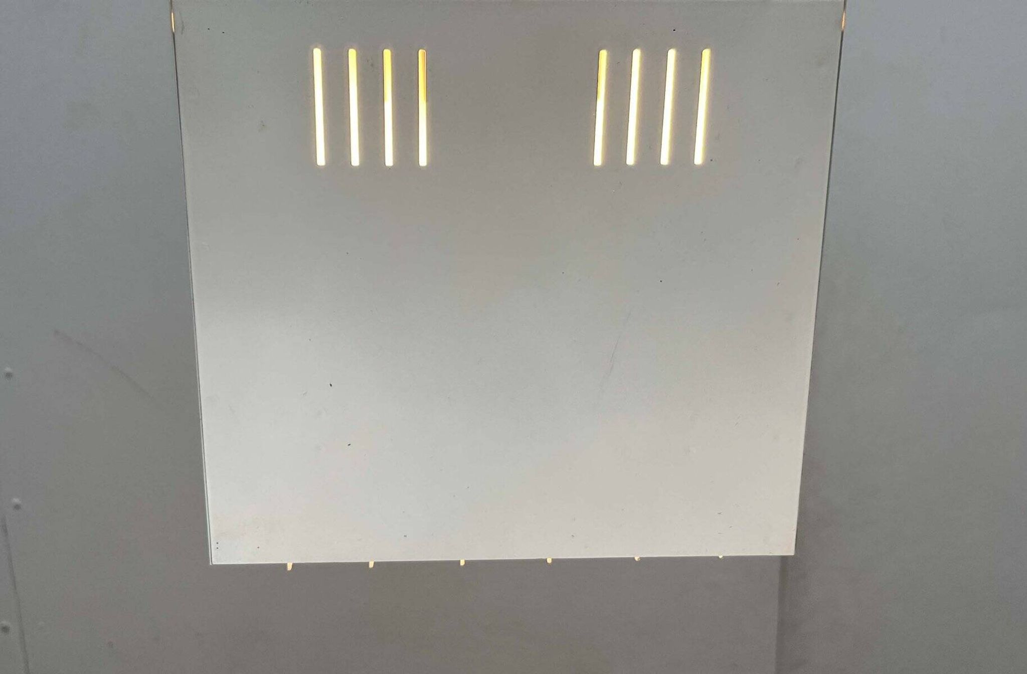 Modern minimalist cube ceiling light from the mid-century, Finland, 1960s.