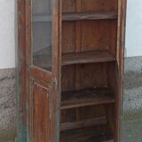 Armoire ancienne vitrée en bois belle patine