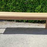 Solid oak farm table 1 rough wood drawer